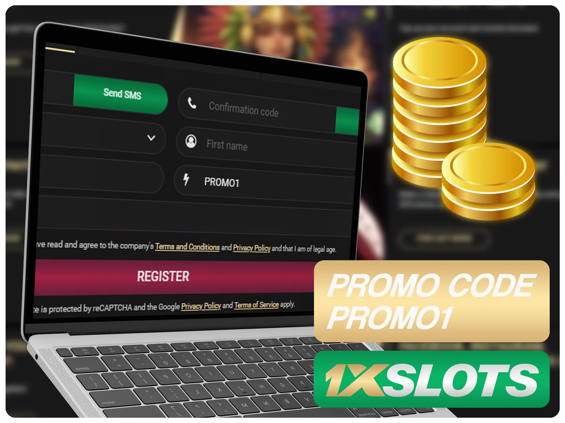 Introduzca el c&oacute;digo promocional especial de 1xSlots durante el registro y obtenga bonificaciones adicionales.