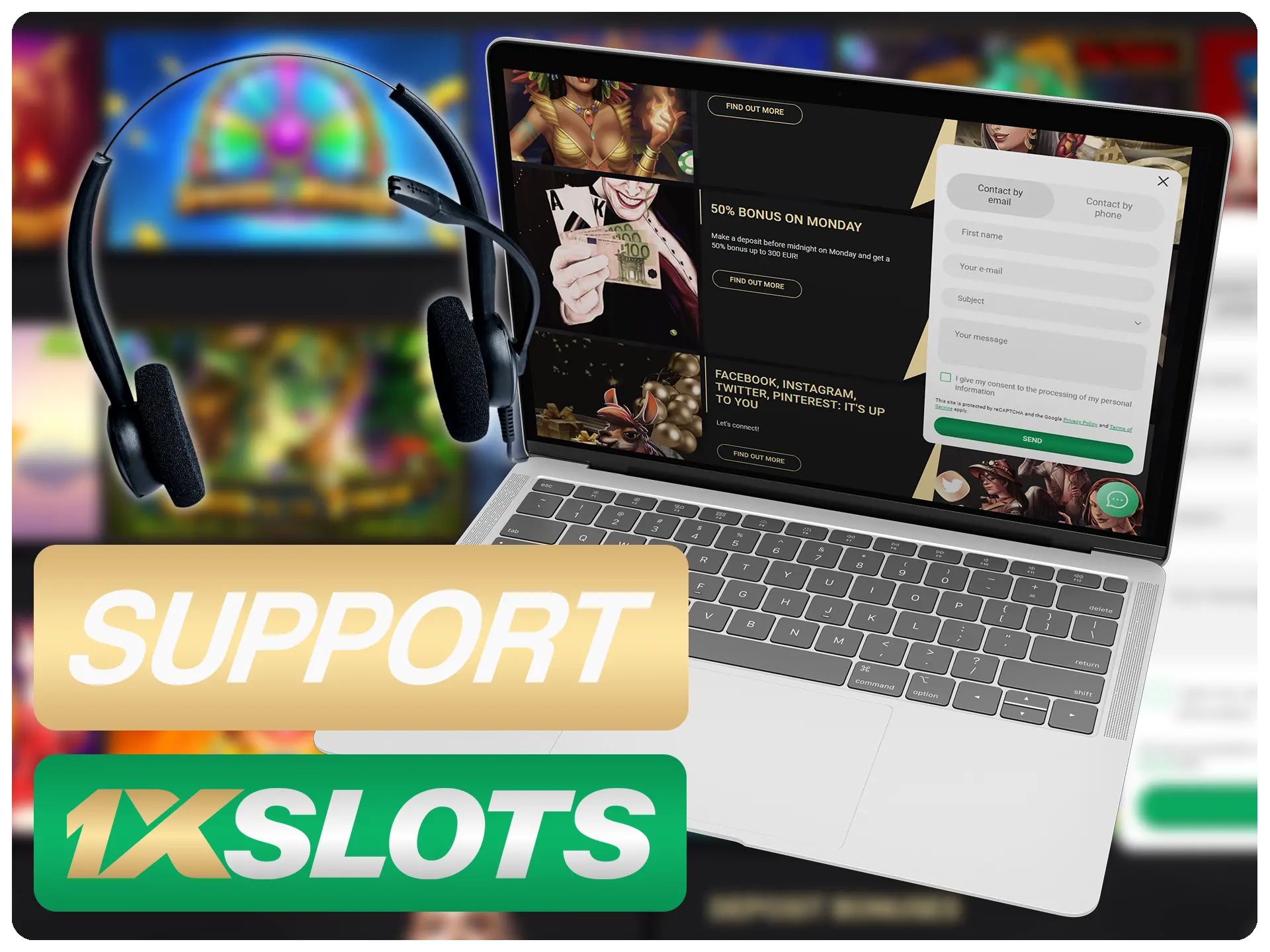 1xSlots tiene su propio servicio de atenci&oacute;n al cliente en l&iacute;nea.